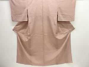 絽芝草模様織り出し色無地着物